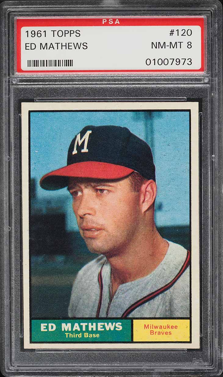 1961 Topps Eddie Mathews #120 PSA 8 NM-MT