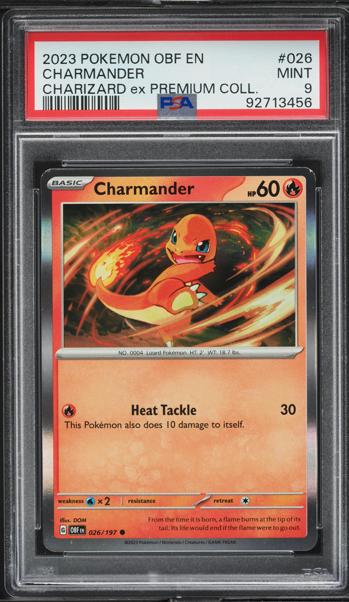 2023 Pokemon SV Obsidian Flames EX Premium Collection Charmander #26 PSA 9 MINT