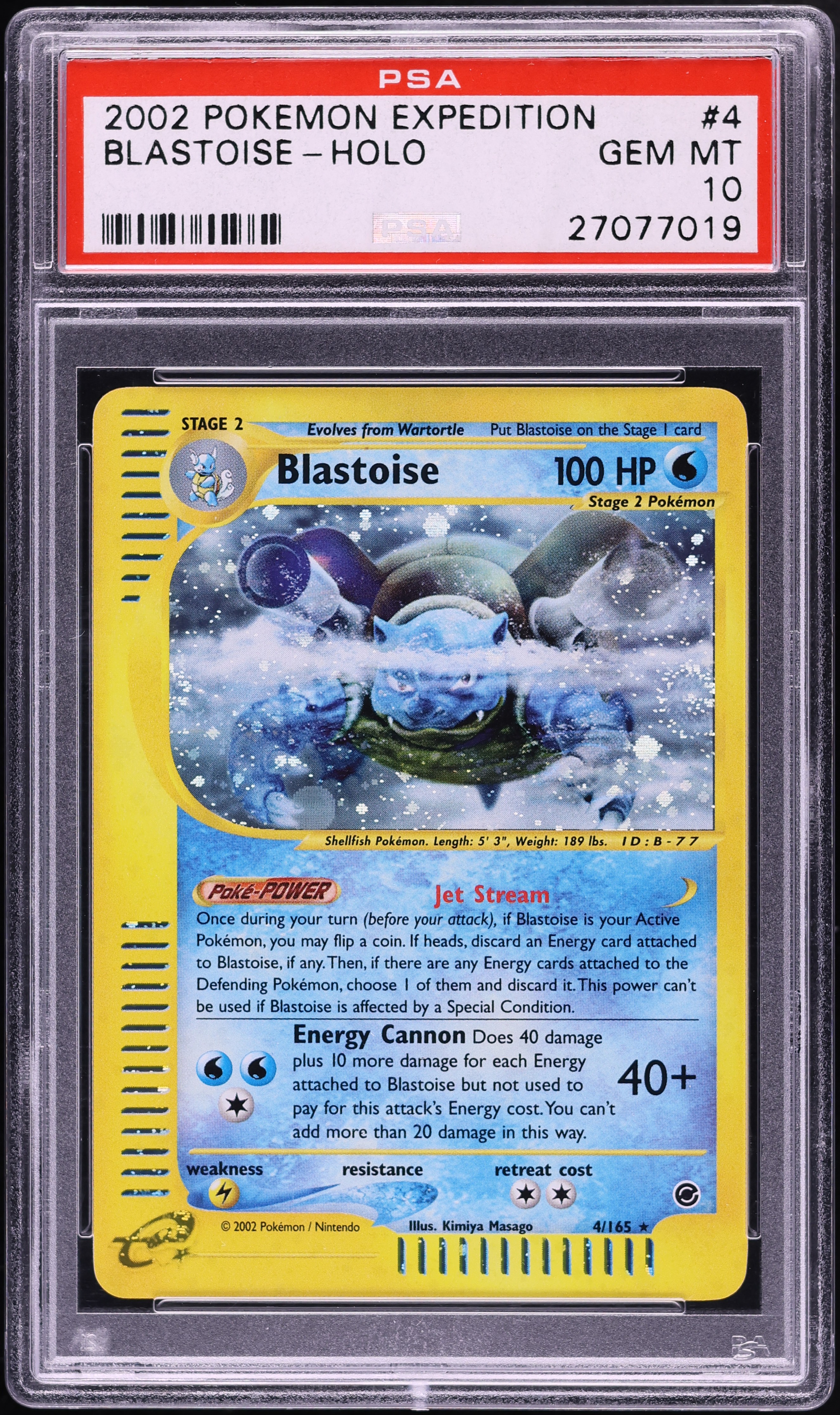 2002 Pokemon Expedition Holo Blastoise #4 PSA 10 GEM MINT