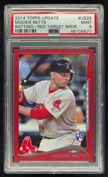2014 Topps Update Target Red Border #US-26 Mookie Betts RC PSA 9