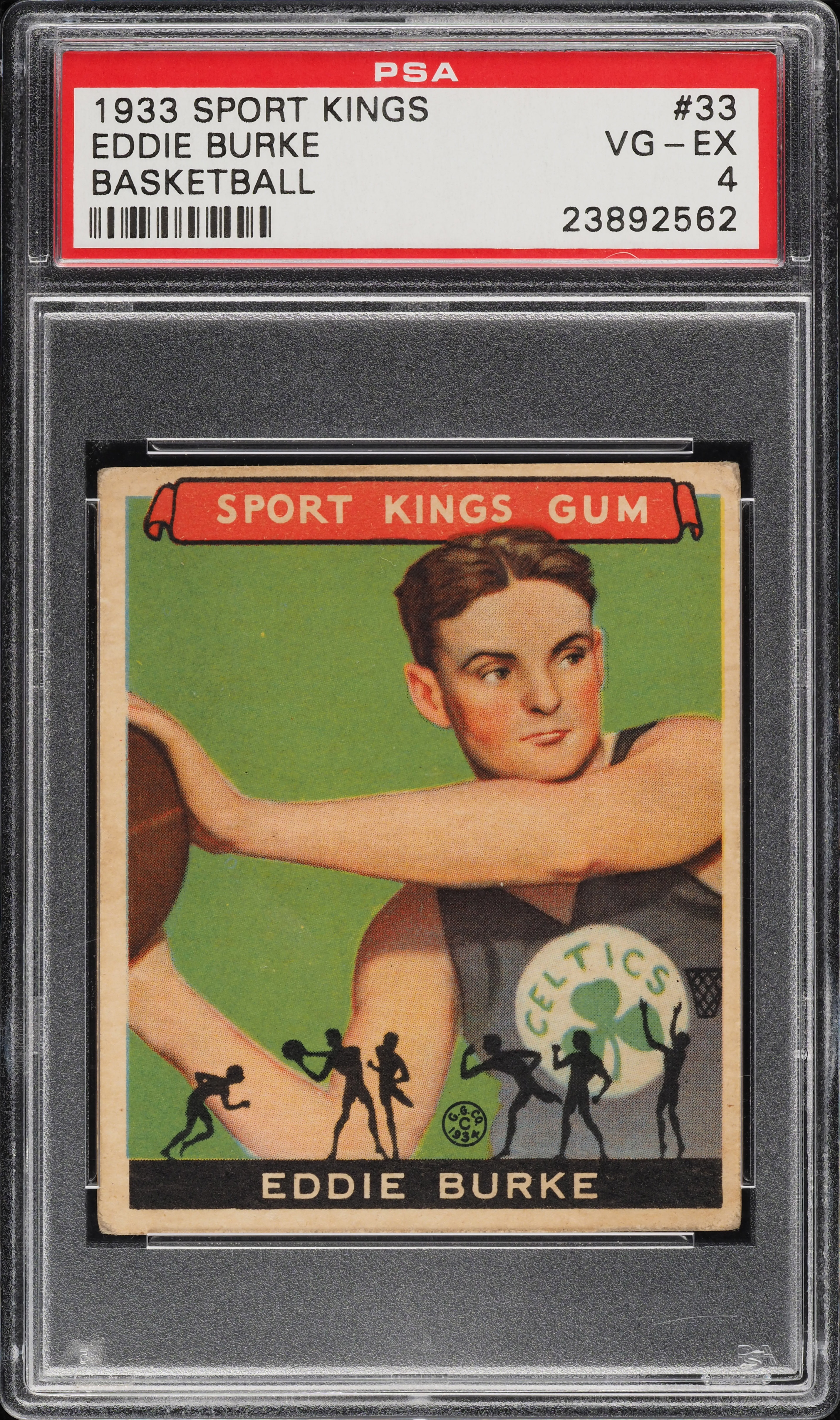 1933 Sport Kings Eddie Burke #33 PSA 4 VGEX