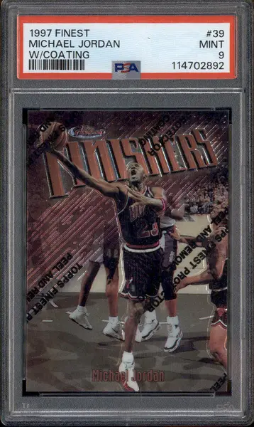 1997 Finest With Coating #39 Michael Jordan PSA 9