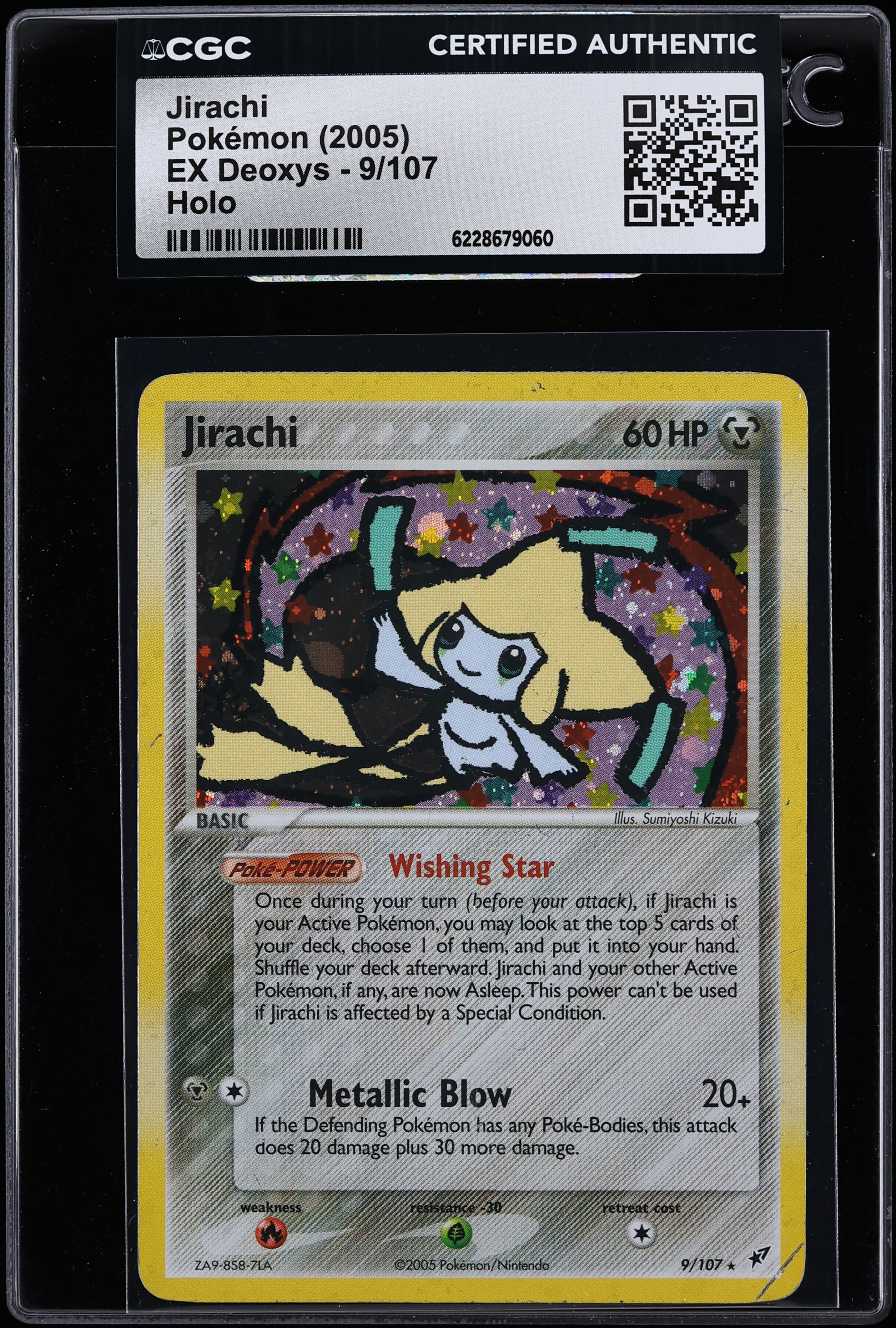 2005 Pokemon EX Deoxys Holo Jirachi #9 CGC AUTH