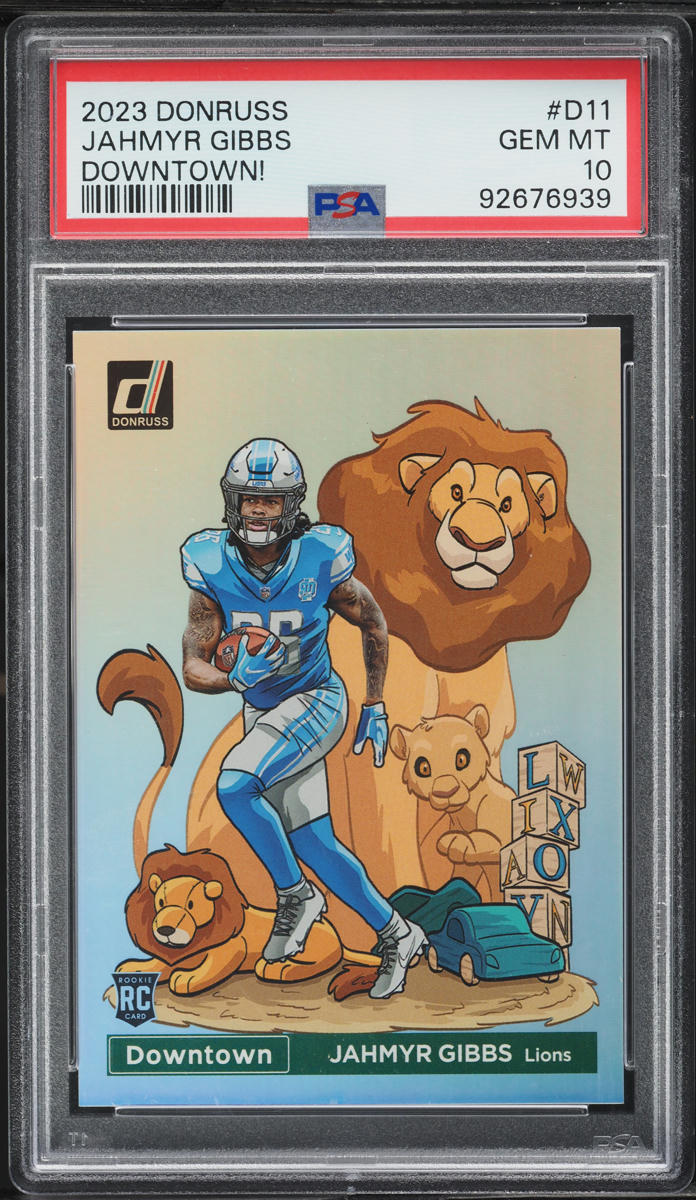 2023 Donruss Downtown Jahmyr Gibbs ROOKIE #D-11 PSA 10 GEM MINT
