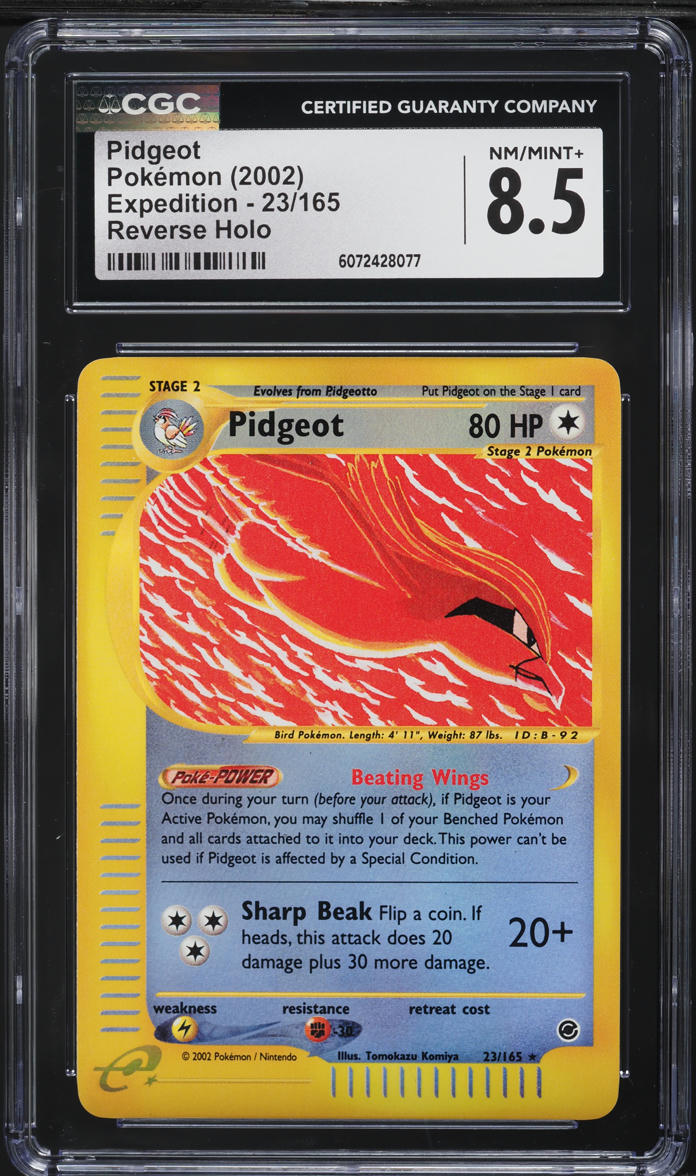 2002 Pokemon Expedition Reverse Holo Pidgeot #23 CGC 8.5 NM-MT+