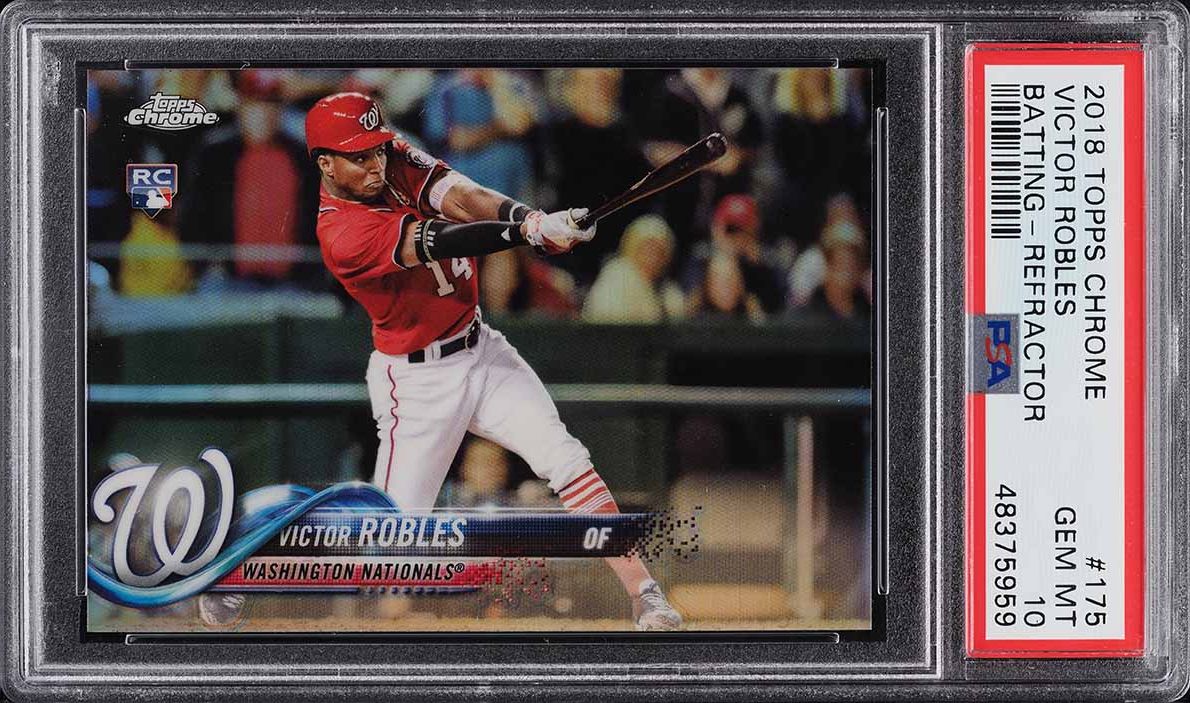 2018 Topps Chrome Refractor Victor Robles ROOKIE #175 PSA 10 GEM MINT