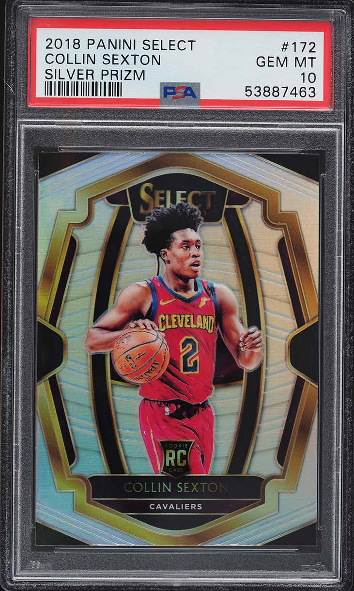 2018 Select Premier Level Silver Prizm Collin Sexton ROOKIE #172 PSA 10 GEM MINT