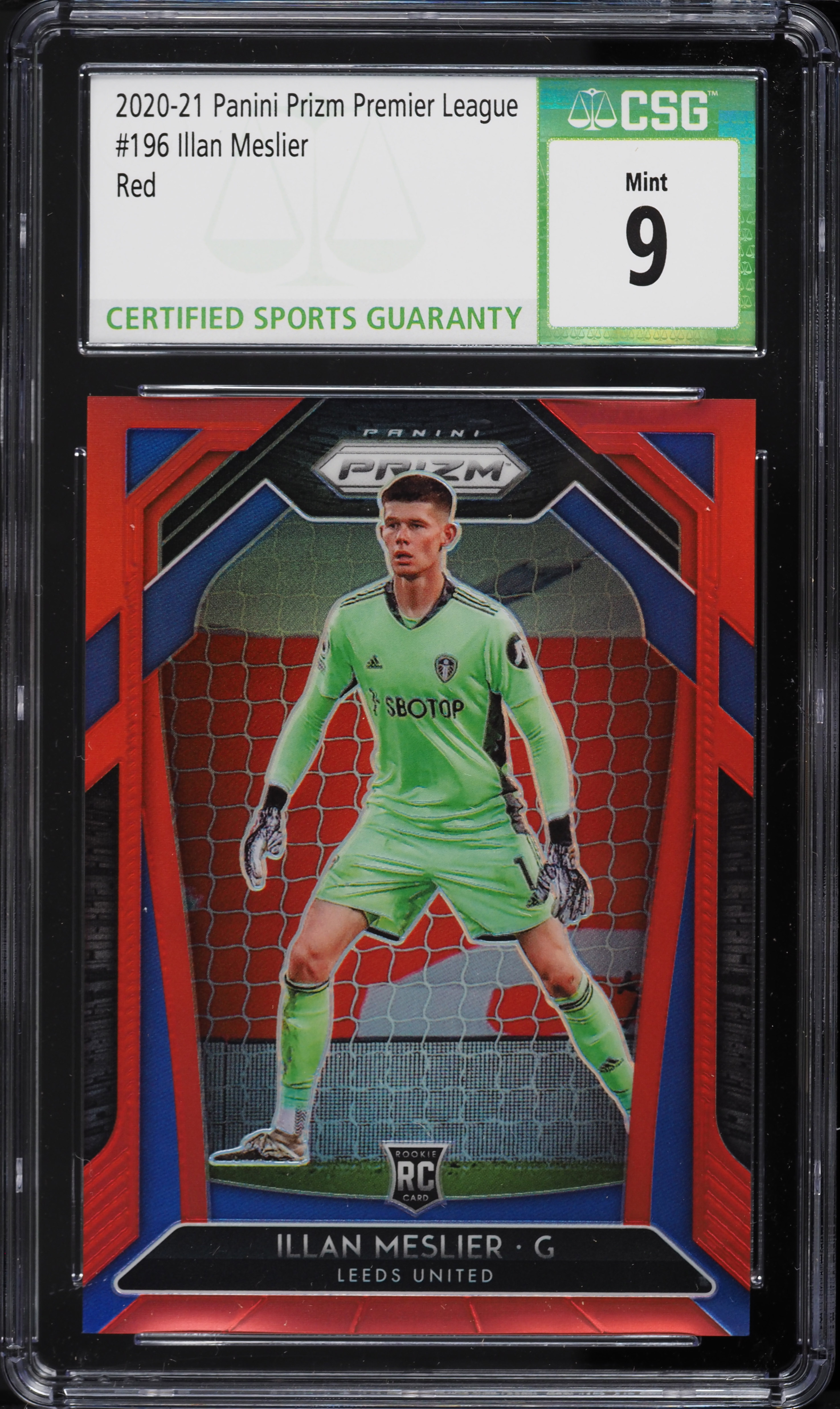 2020 Panini Prizm Premier League Red Prizms Illan Meslier ROOKIE /149 #196 CSG 9