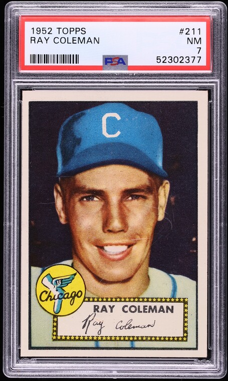 1952 Topps Ray Coleman #211 PSA 7 NRMT