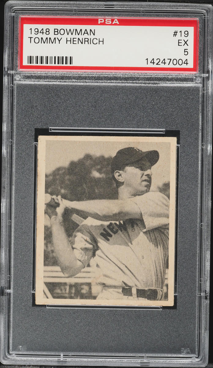 1948 Bowman Tommy Henrich #19 PSA 5 EX
