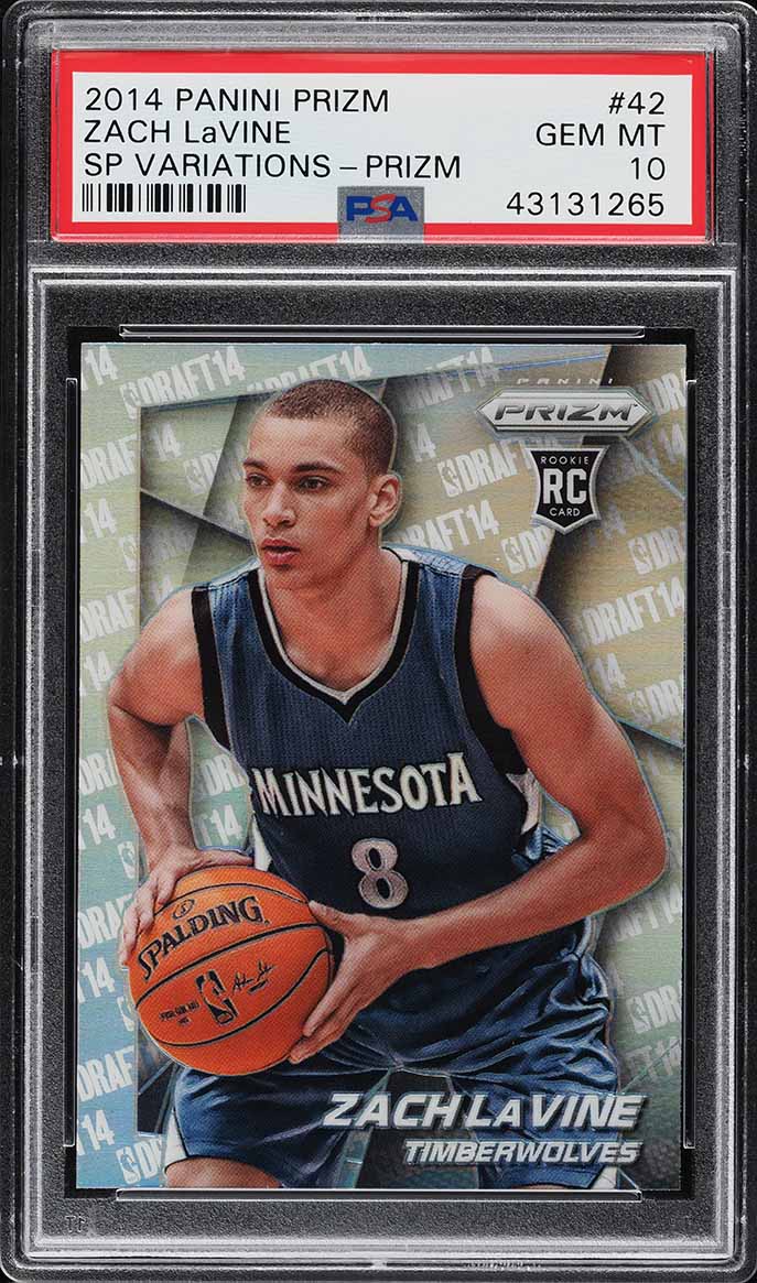 2014 Panini Prizm Variation Zach LaVine SP ROOKIE #42 PSA 10 GEM MINT