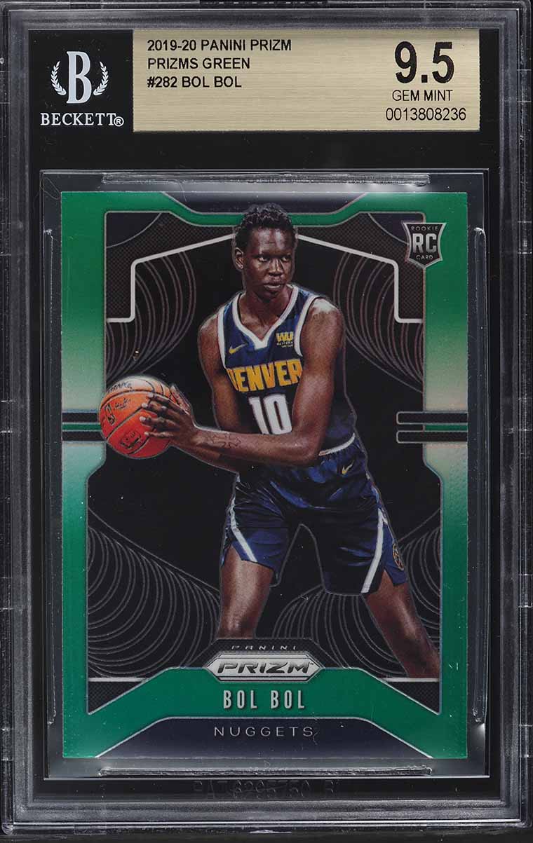 2019 Panini Prizm Green Prizms Bol Bol ROOKIE #282 BGS 9.5 GEM MINT