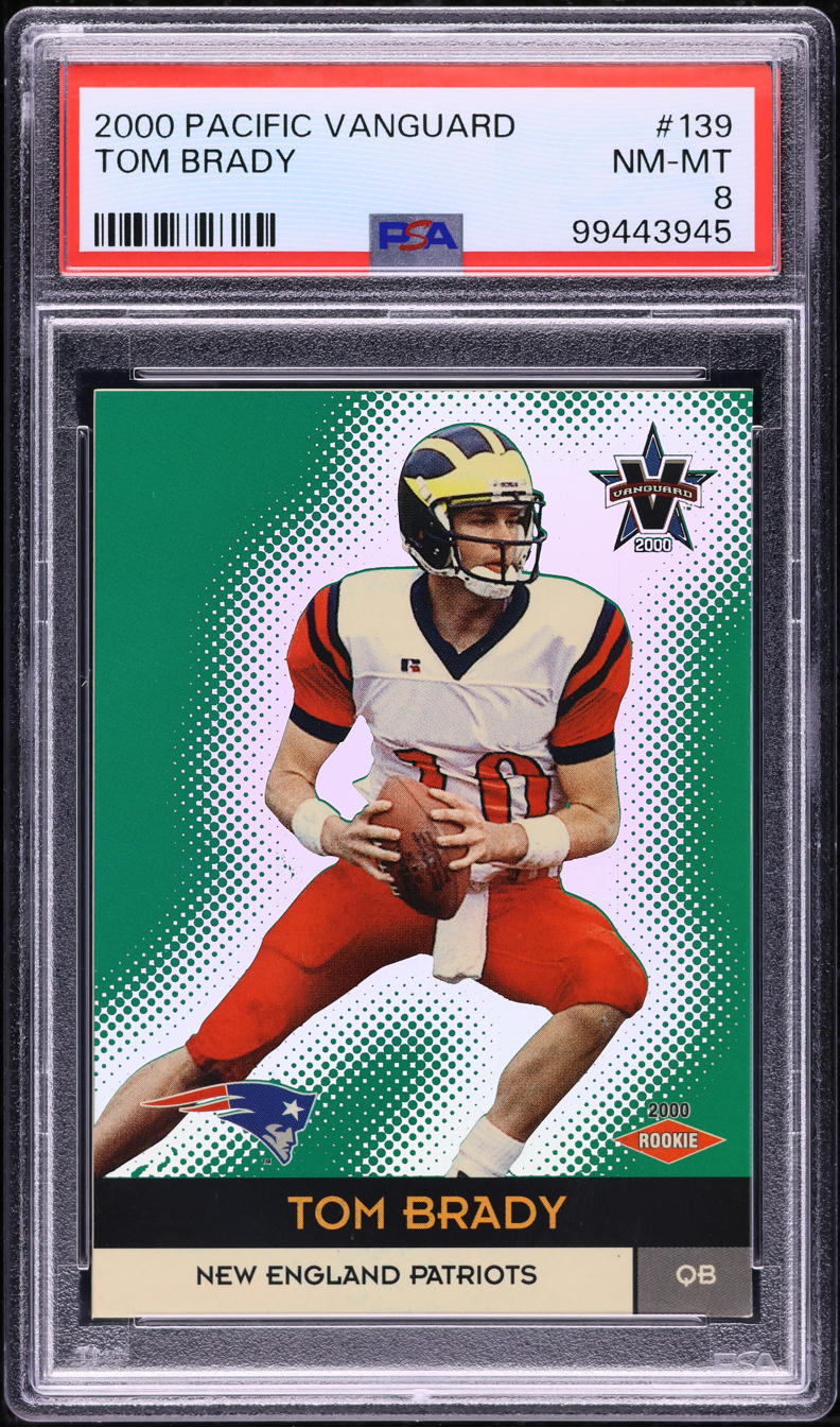 2000 Pacific Vanguard Tom Brady ROOKIE /762 #139 PSA 8 NM-MT