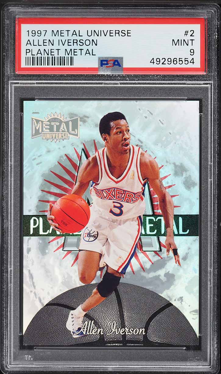 1997 Metal Universe Planet Metal Allen Iverson #2 PSA 9 MINT