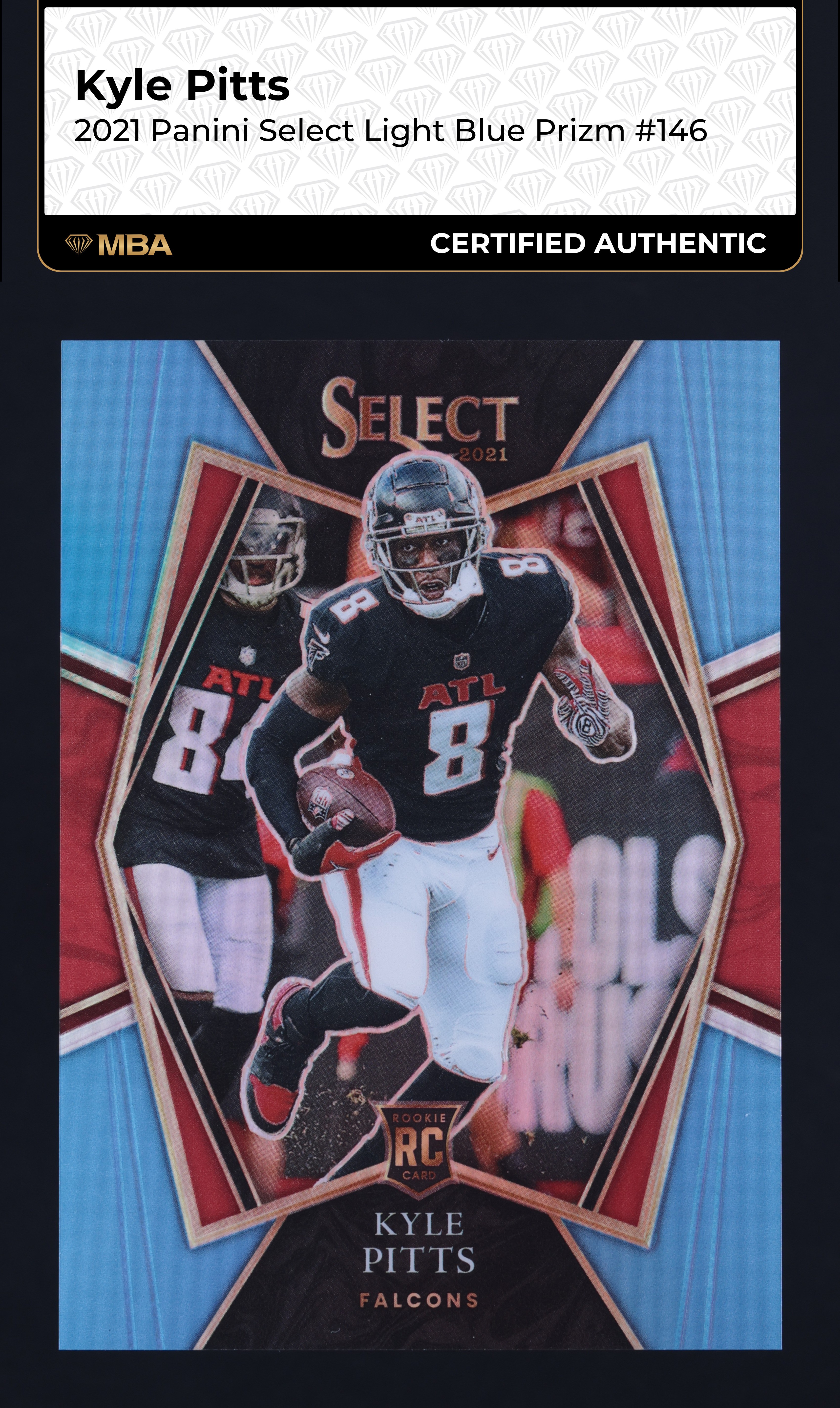 2021 Select Premier Level Light Blue Prizm Kyle Pitts ROOKIE /99 #146 MBA AUTH