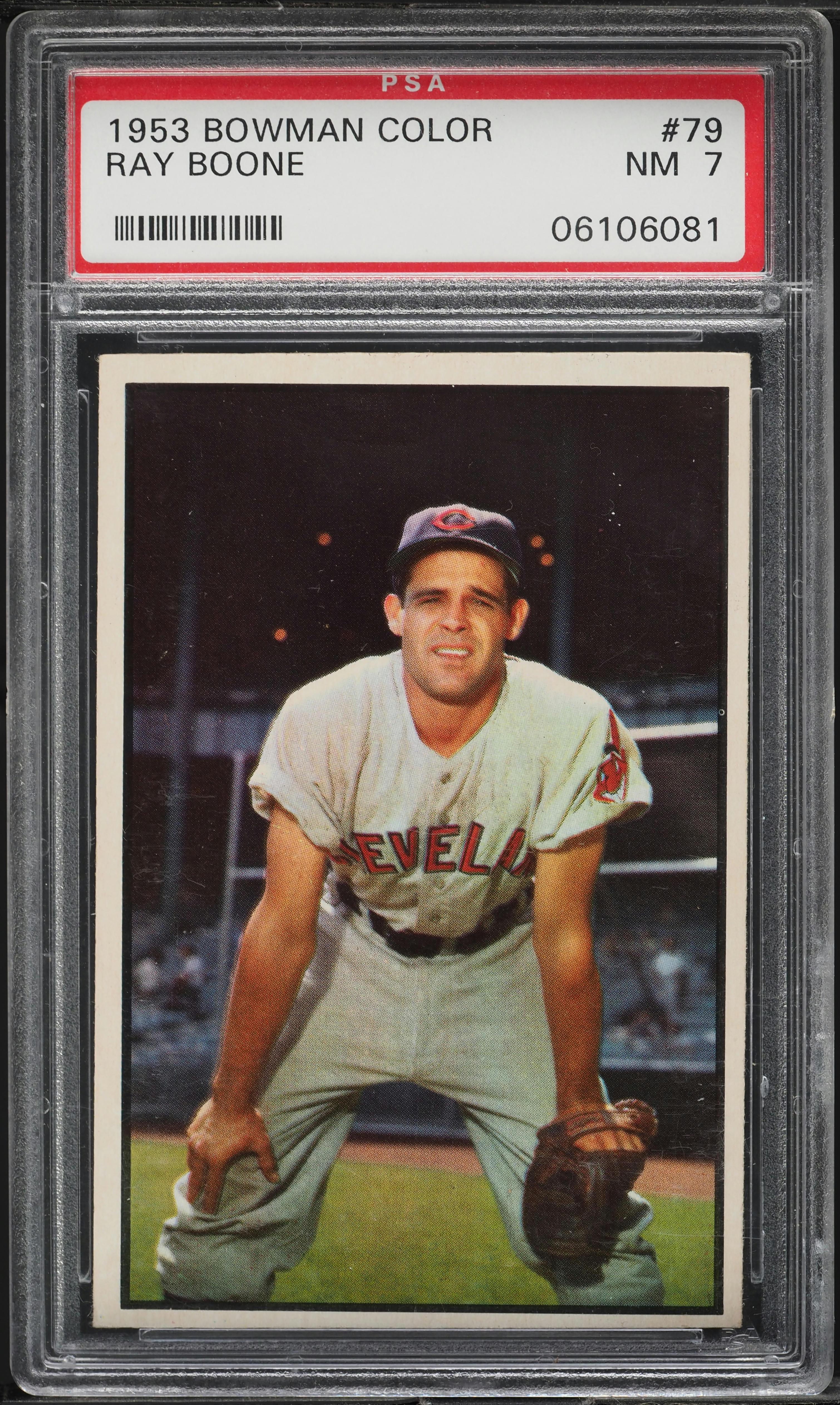 1953 Bowman Color SETBREAK Ray Boone #79 PSA 7 NRMT