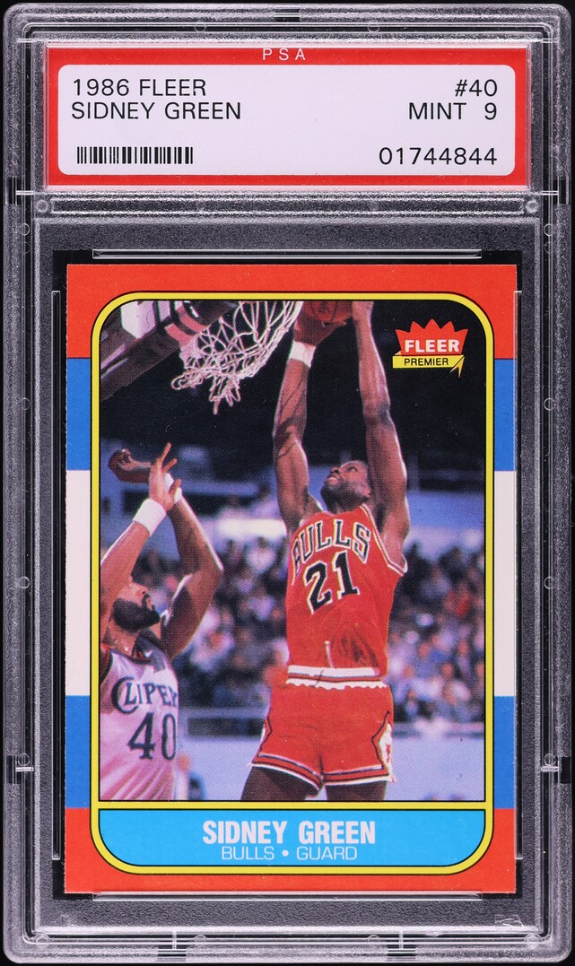 1986 Fleer Basketball Sidney Green #40 PSA 9 MINT