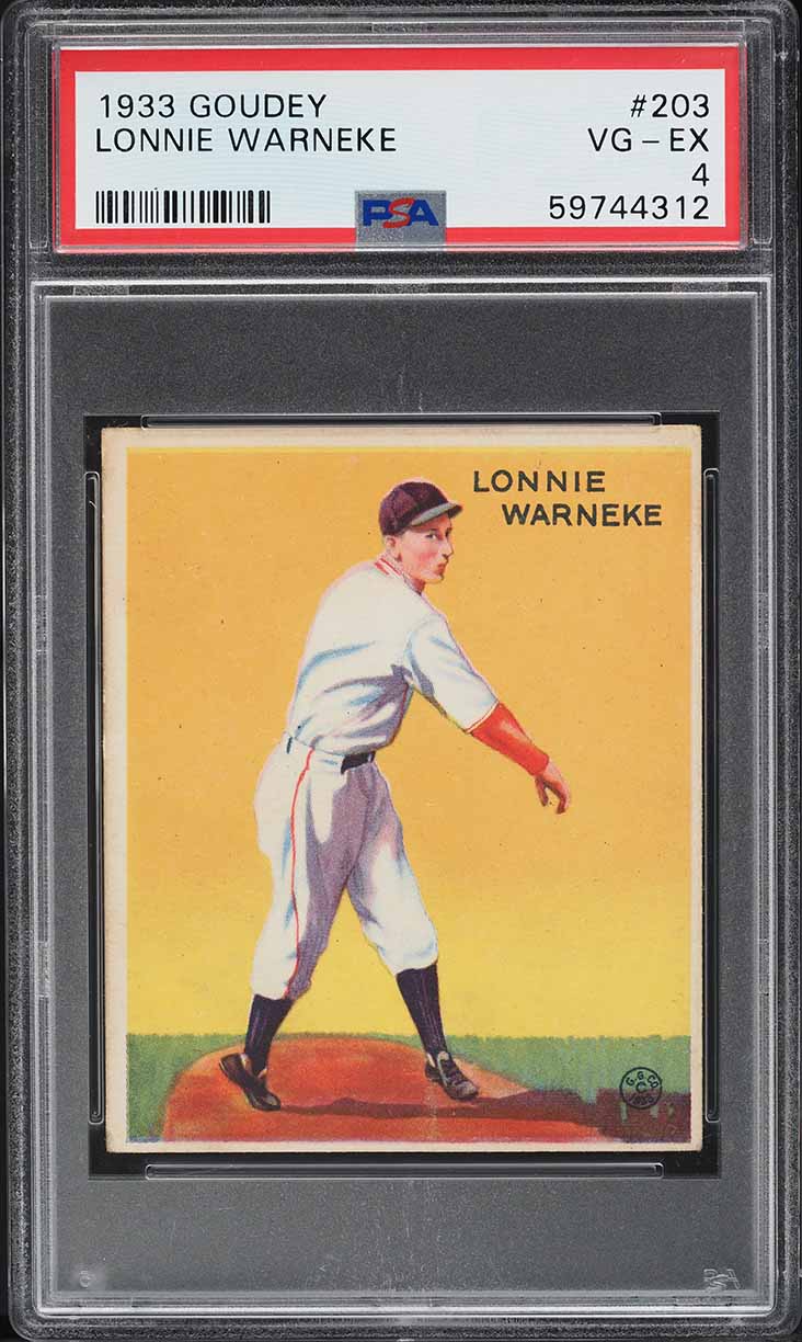 1933 Goudey Lonnie Warneke #203 PSA 4 VGEX