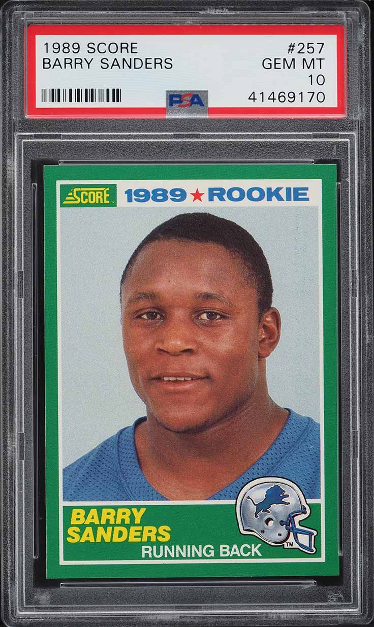 1989 Score Football Barry Sanders ROOKIE #257 PSA 10 GEM MINT