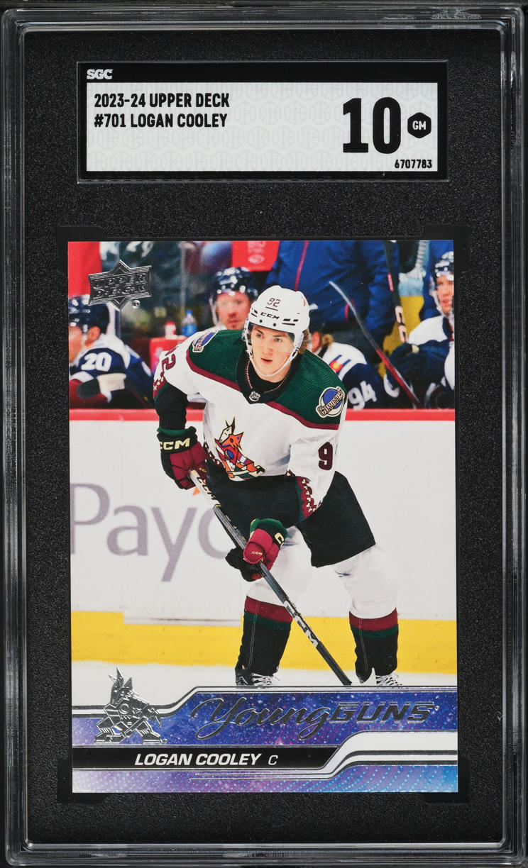 2023 Upper Deck Young Guns Logan Cooley ROOKIE #701 SGC 10 GEM MINT