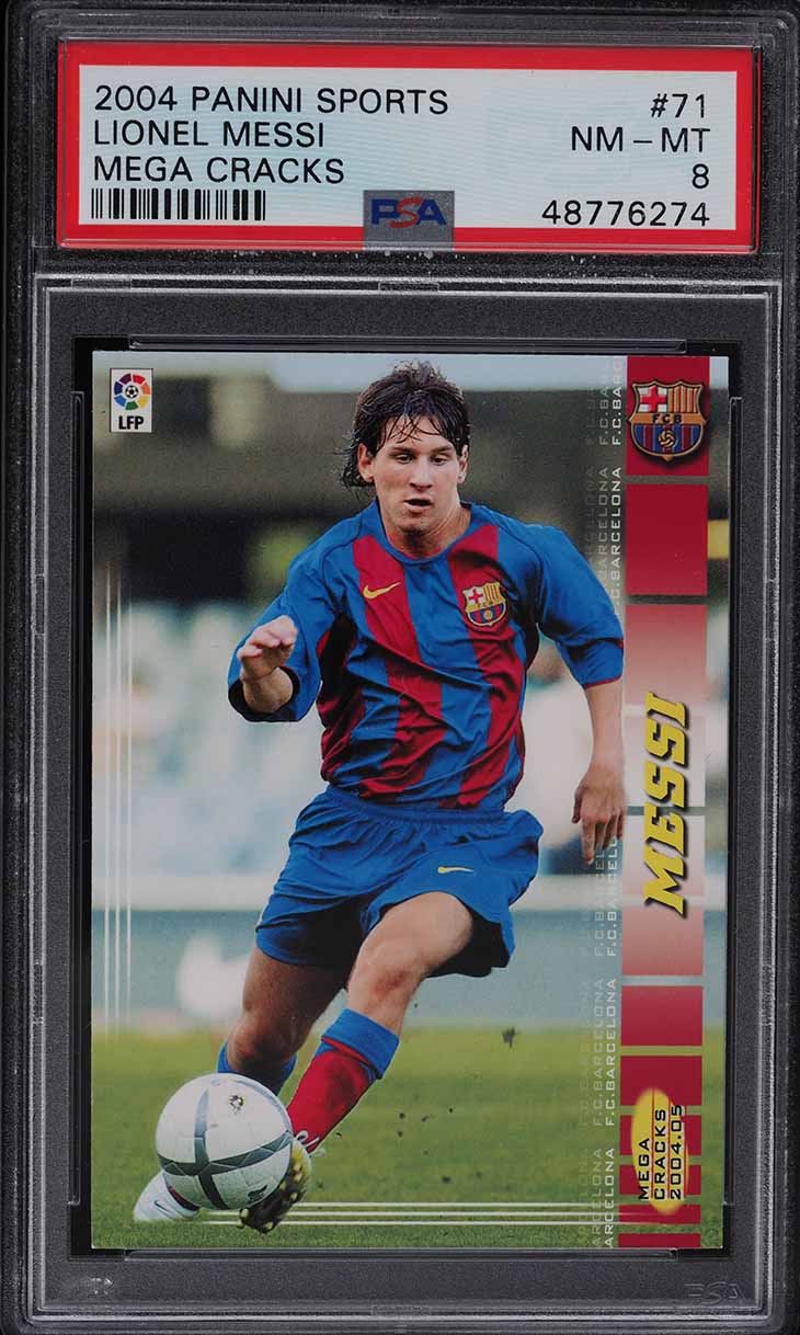 2004 Panini Sports Mega Cracks La Liga Lionel Messi ROOKIE #71 PSA 8 NM-MT