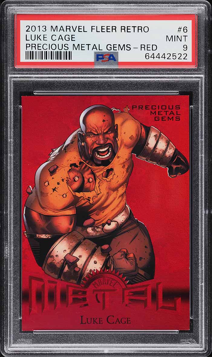 2013 Marvel Fleer Retro Precious Metal Gems PMG Red Luke Cage /100 #6 PSA 9 MINT