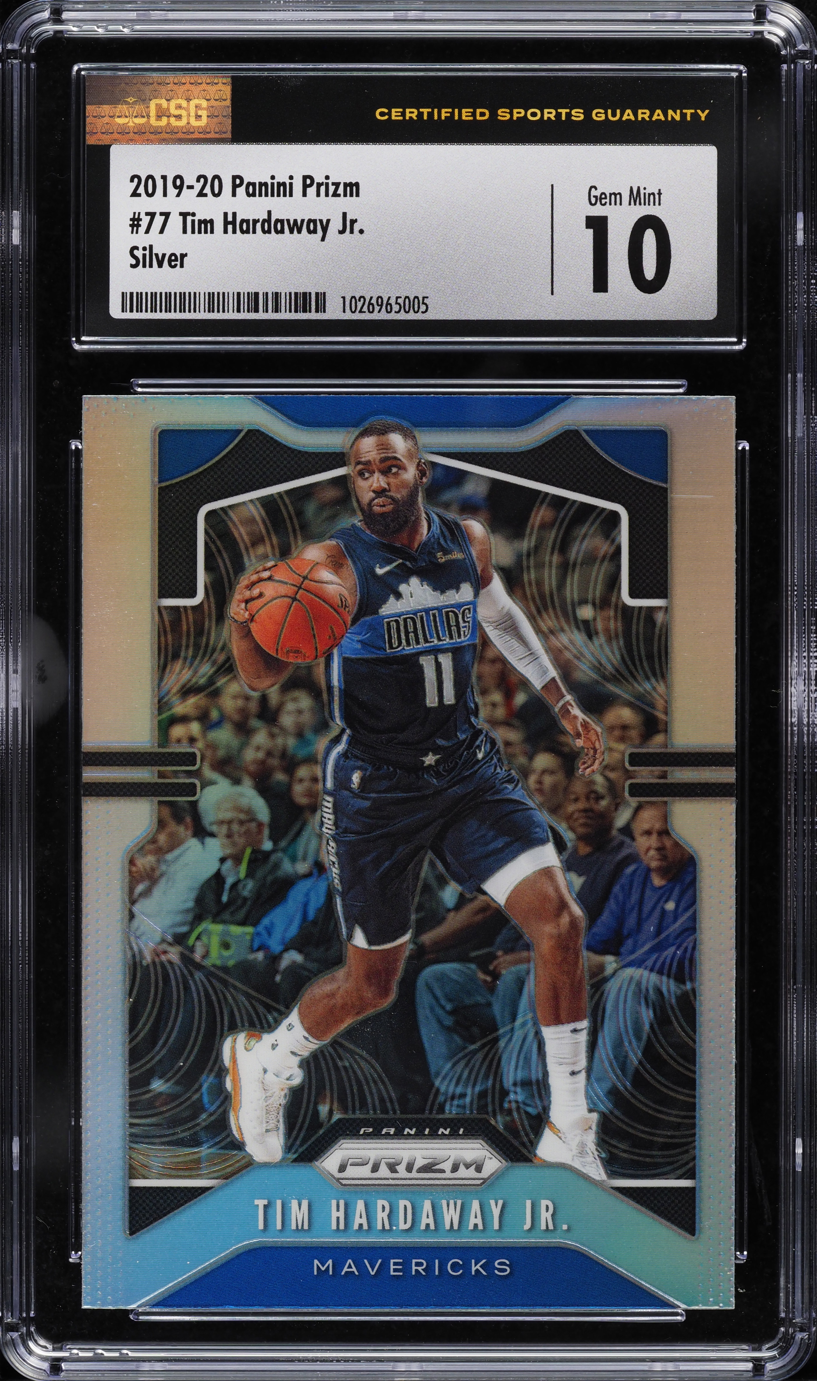 2019 Panini Prizm Silver Tim Hardaway Jr. #77 CSG 10 GEM MINT