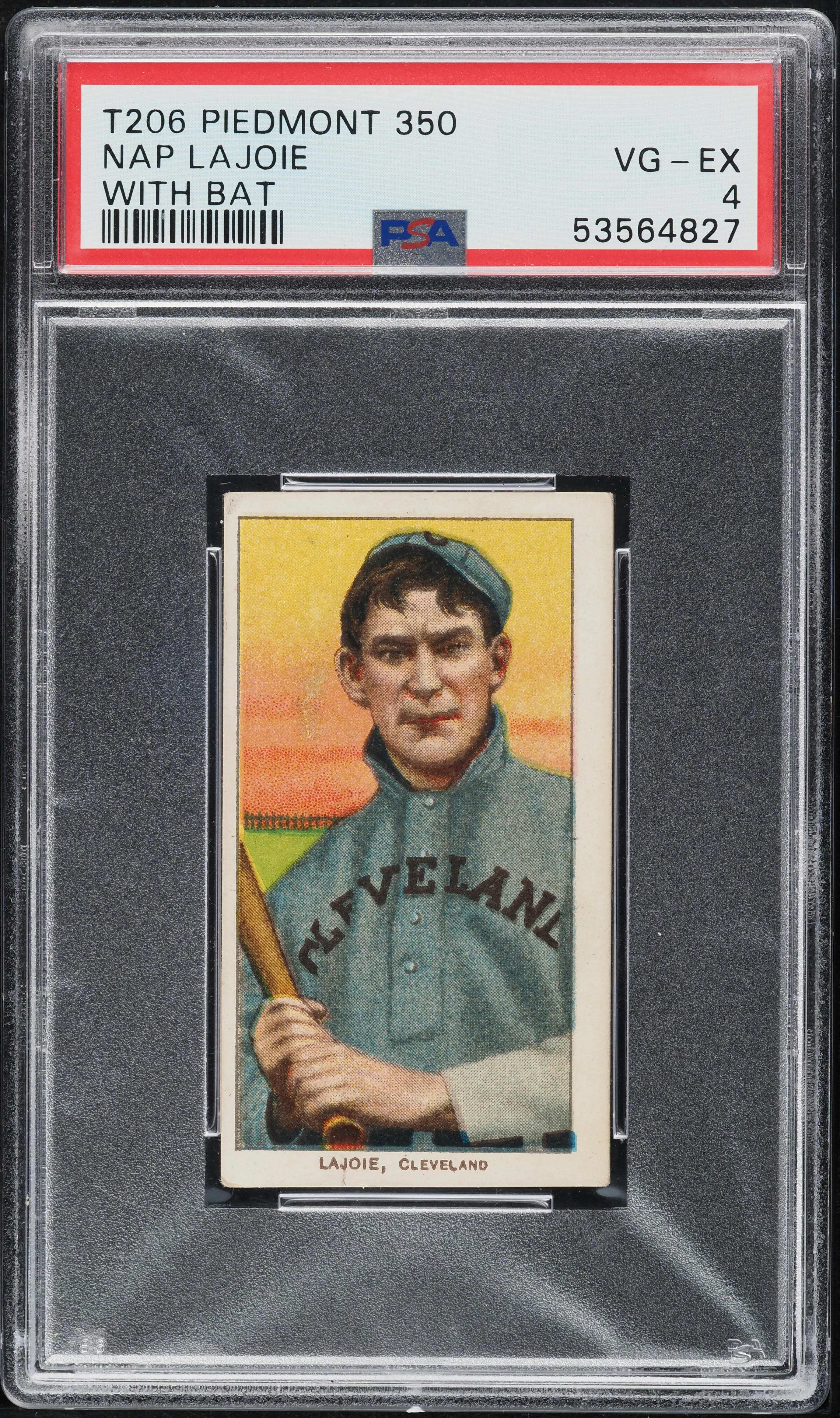 1909-11 T206 Nap Lajoie WITH BAT PSA 4 VGEX