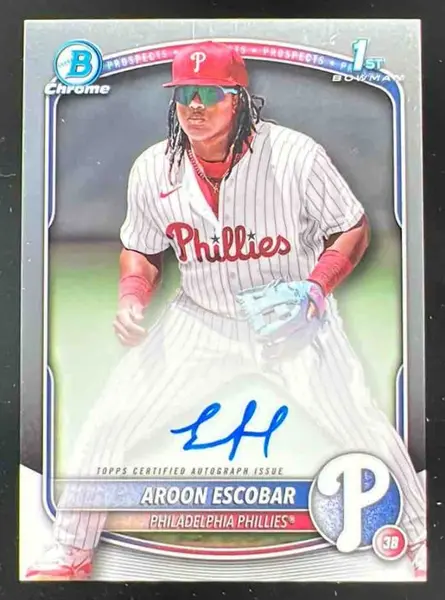 2025 Bowman Chrome Autographs #CPA-AE Aroon Escobar RC Auto