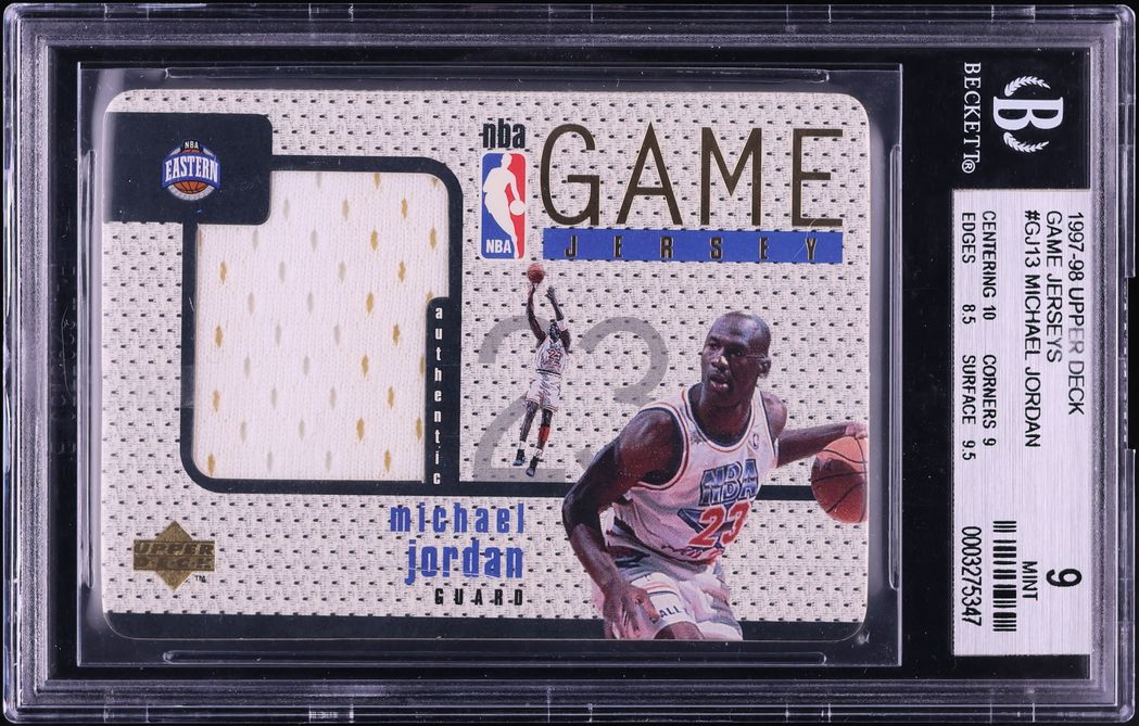 1997 Upper Deck Game Jerseys Michael Jordan PATCH #GJ13 BGS 9 MINT