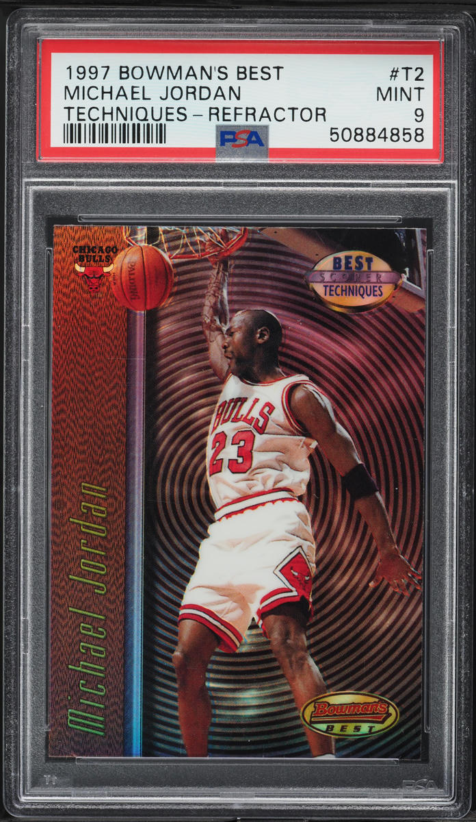 1997 Bowman's Best Techniques Refractor Michael Jordan #T2 PSA 9 MINT