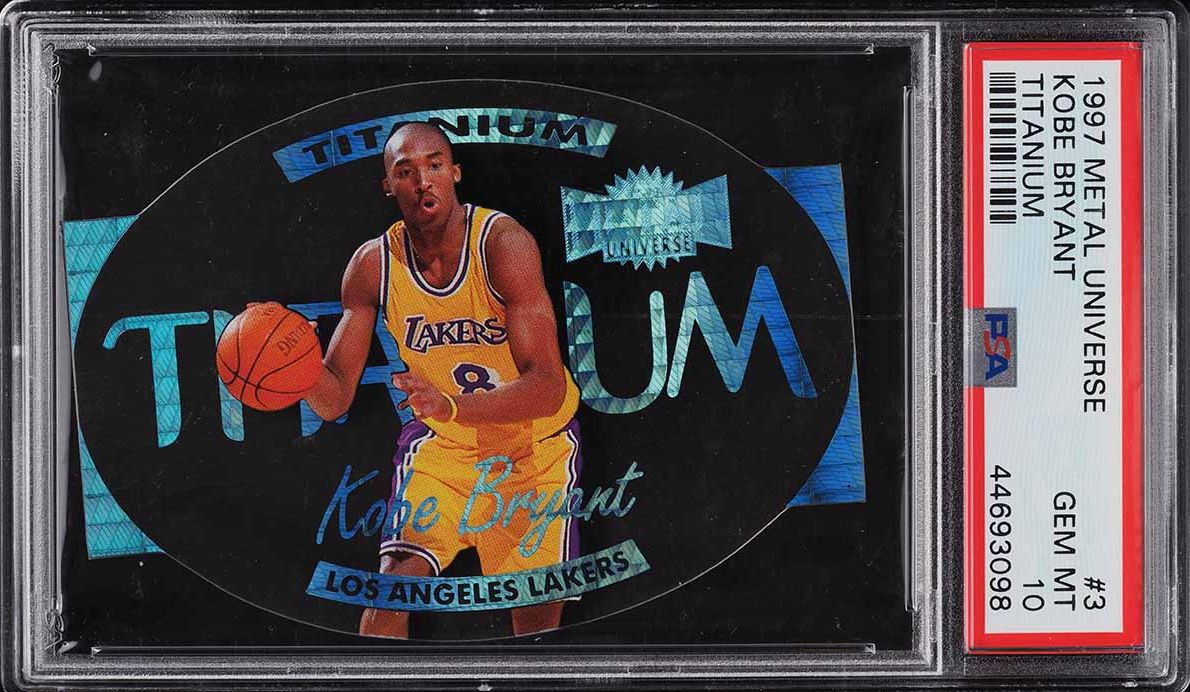 1997 Metal Universe Titanium Die-Cut Kobe Bryant #3 PSA 10 GEM MINT