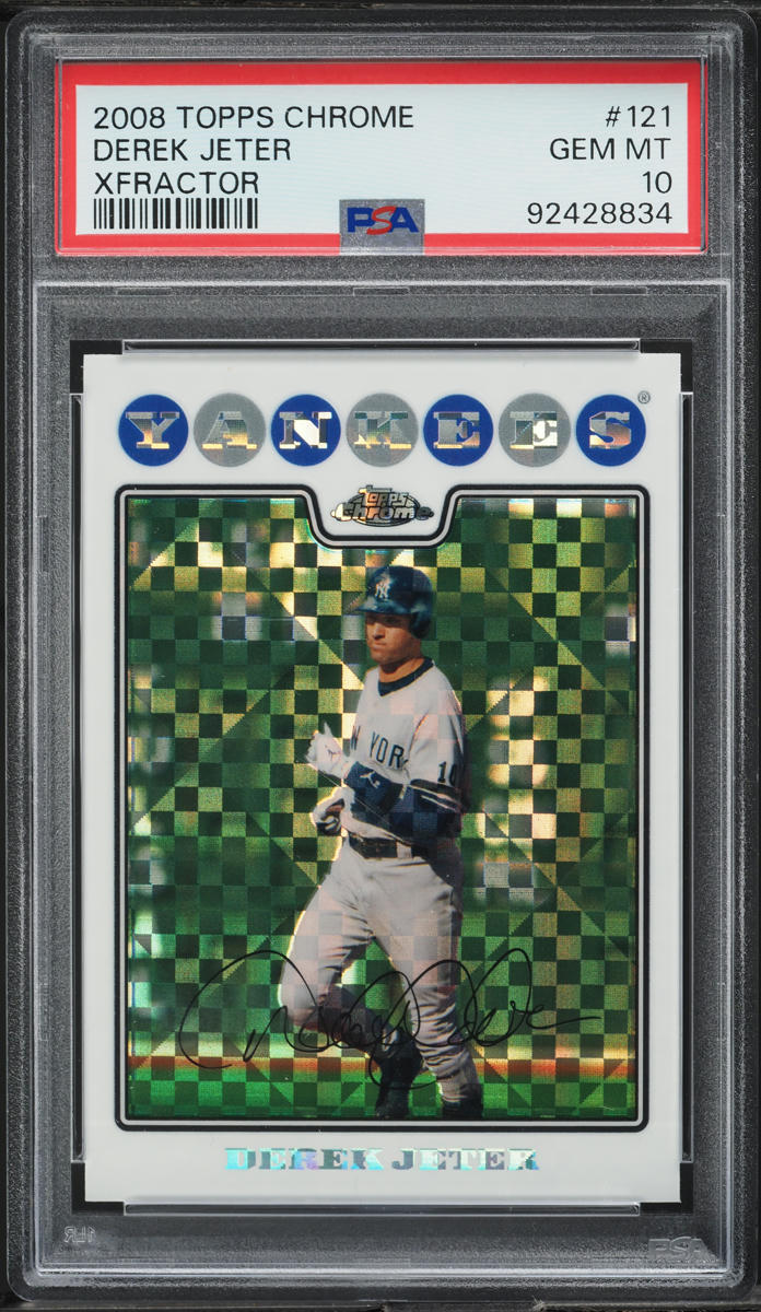 2008 Topps Chrome Xfractor Derek Jeter #121 PSA 10 GEM MINT