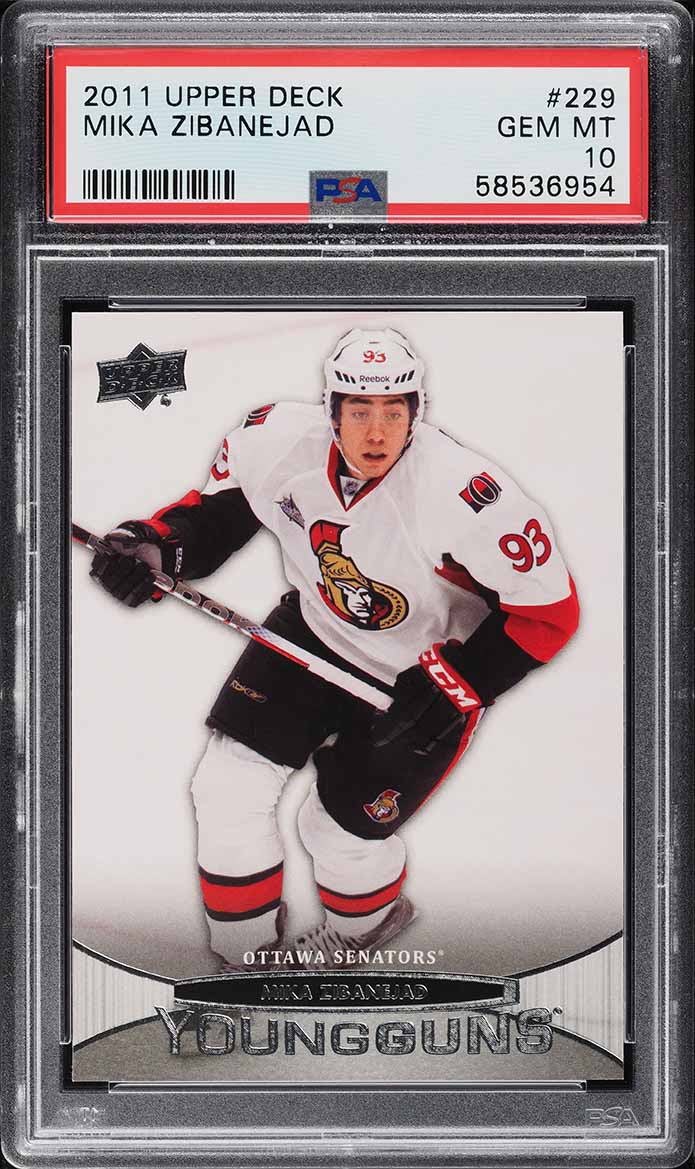 2011 Upper Deck Young Guns Mika Zibanejad ROOKIE #229 PSA 10 GEM MINT
