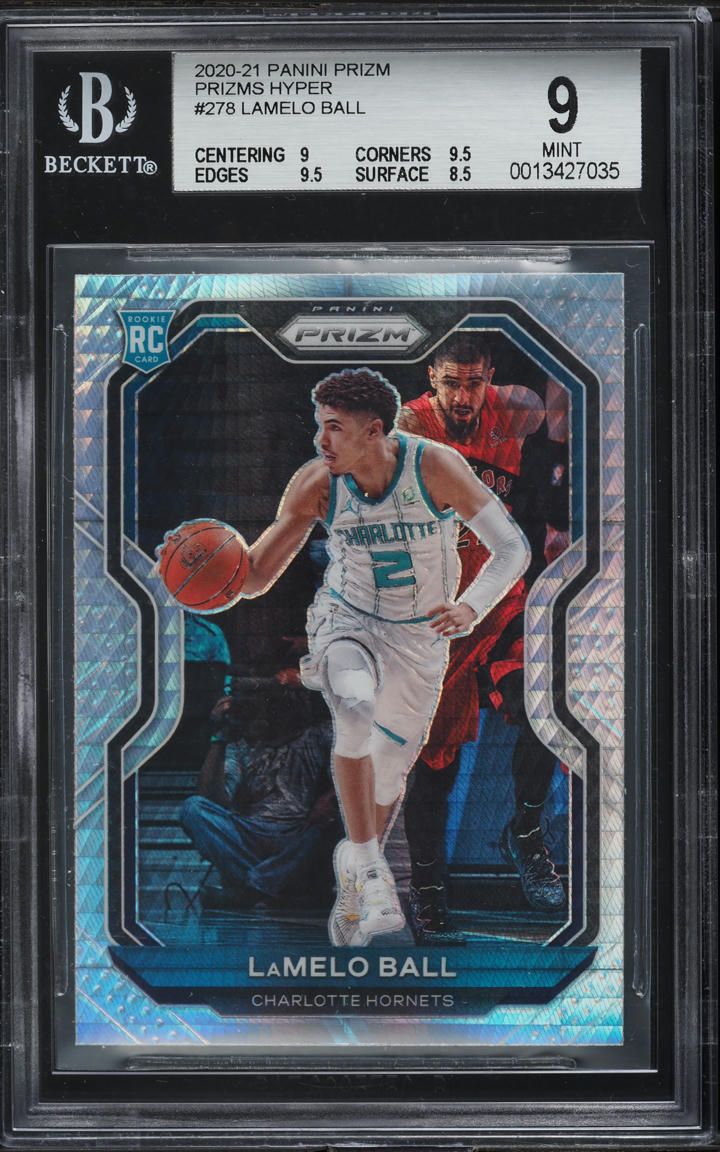 2020 Panini Prizm Hyper LaMelo Ball ROOKIE #278 BGS 9 MINT