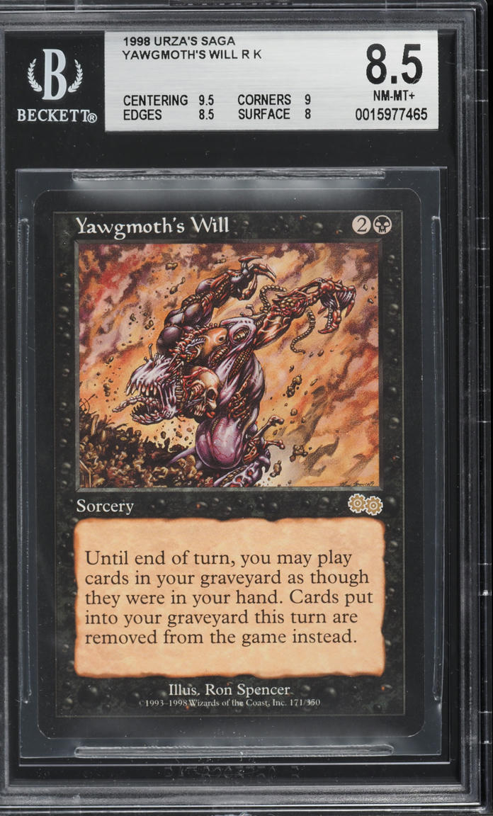 1998 Magic The Gathering MTG Urza's Saga Yawgmoth's Will BGS 8.5 NM-MT+
