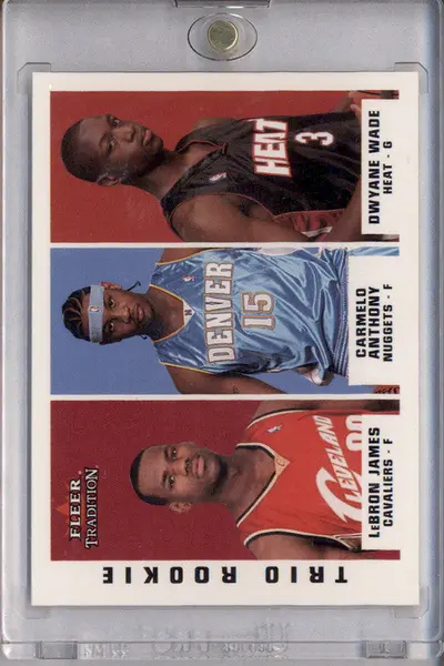 2003-04 Fleer Tradition #300 LeBron James Carmelo Anthony Dwyane Wade RC