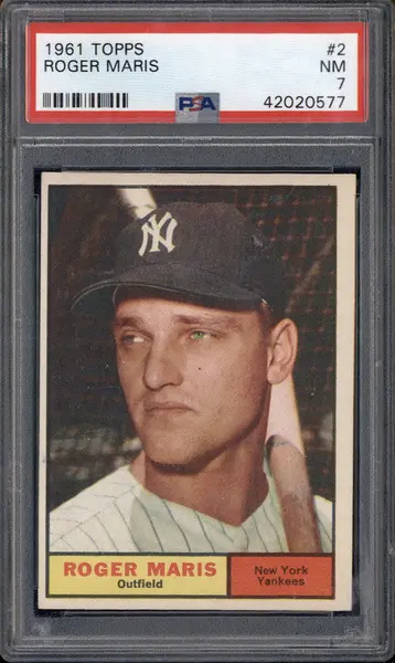 1961 Topps #2 Roger Maris PSA 7