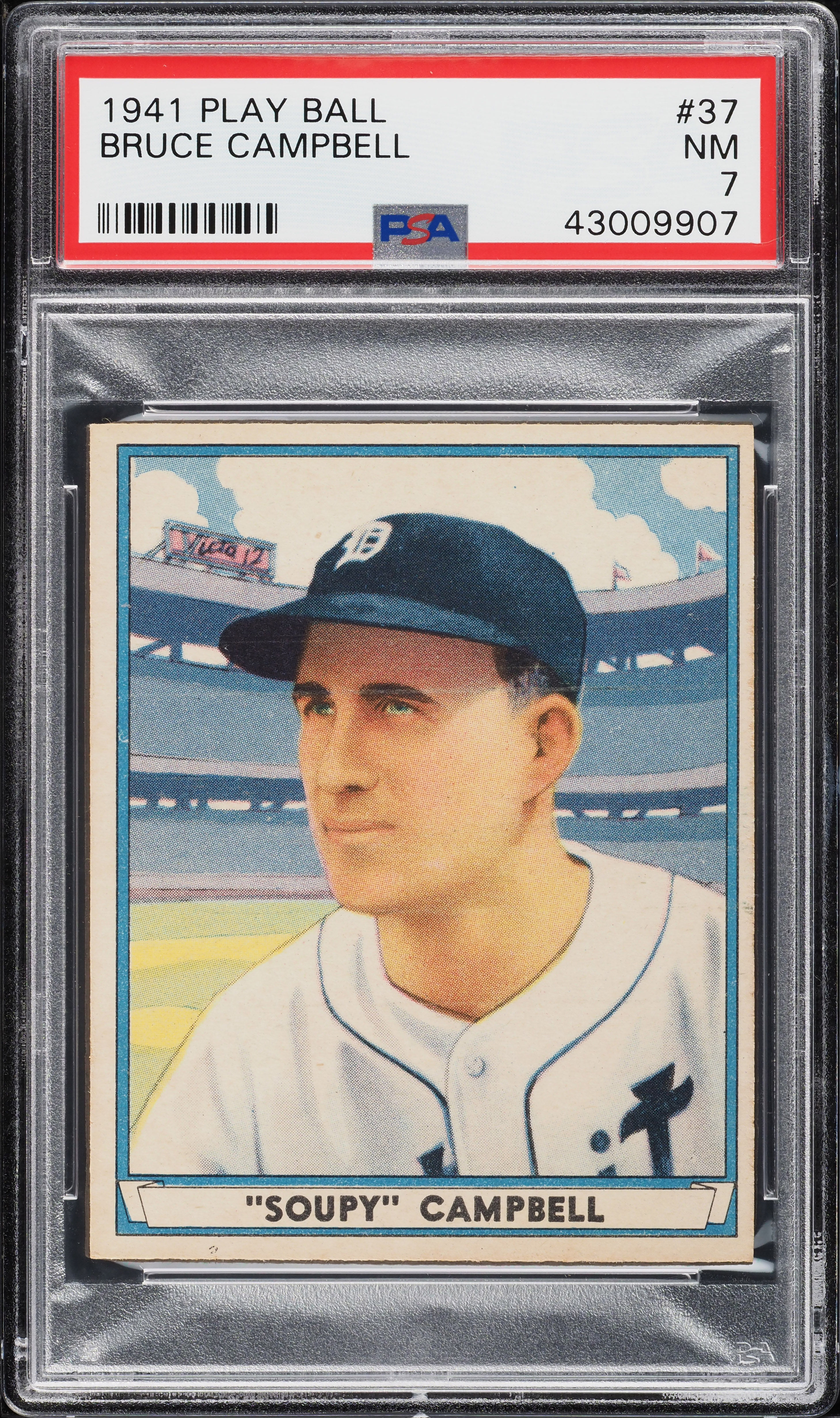 1941 Play Ball Bruce Campbell #37 PSA 7 NRMT