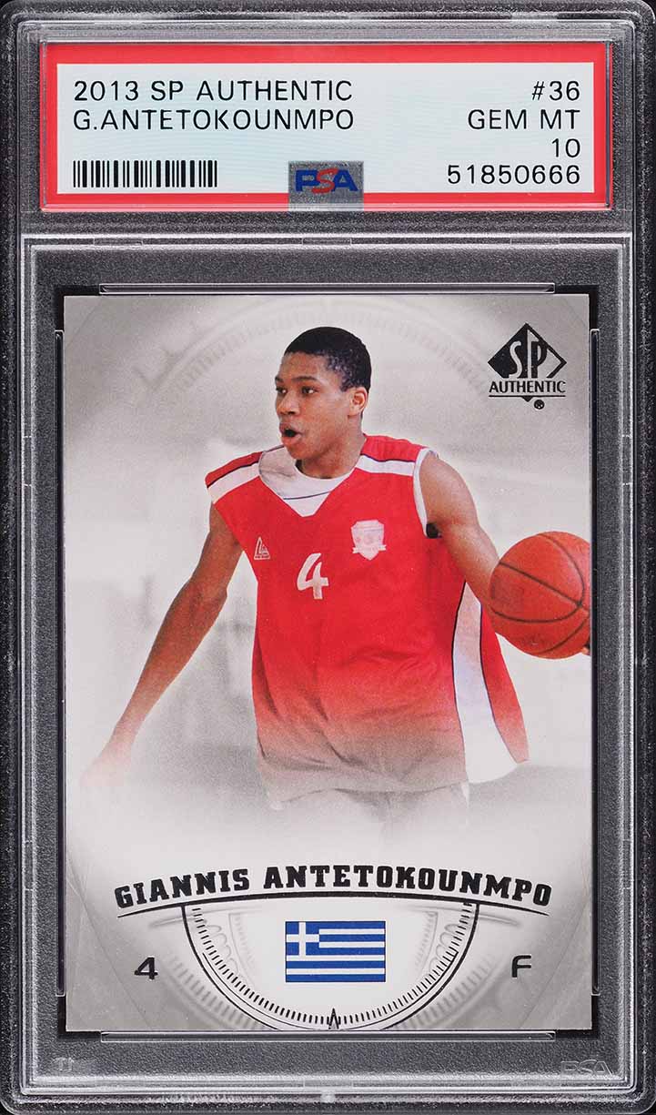 2013 SP Authentic Giannis Antetokounmpo ROOKIE RC #36 PSA 10 GEM MINT