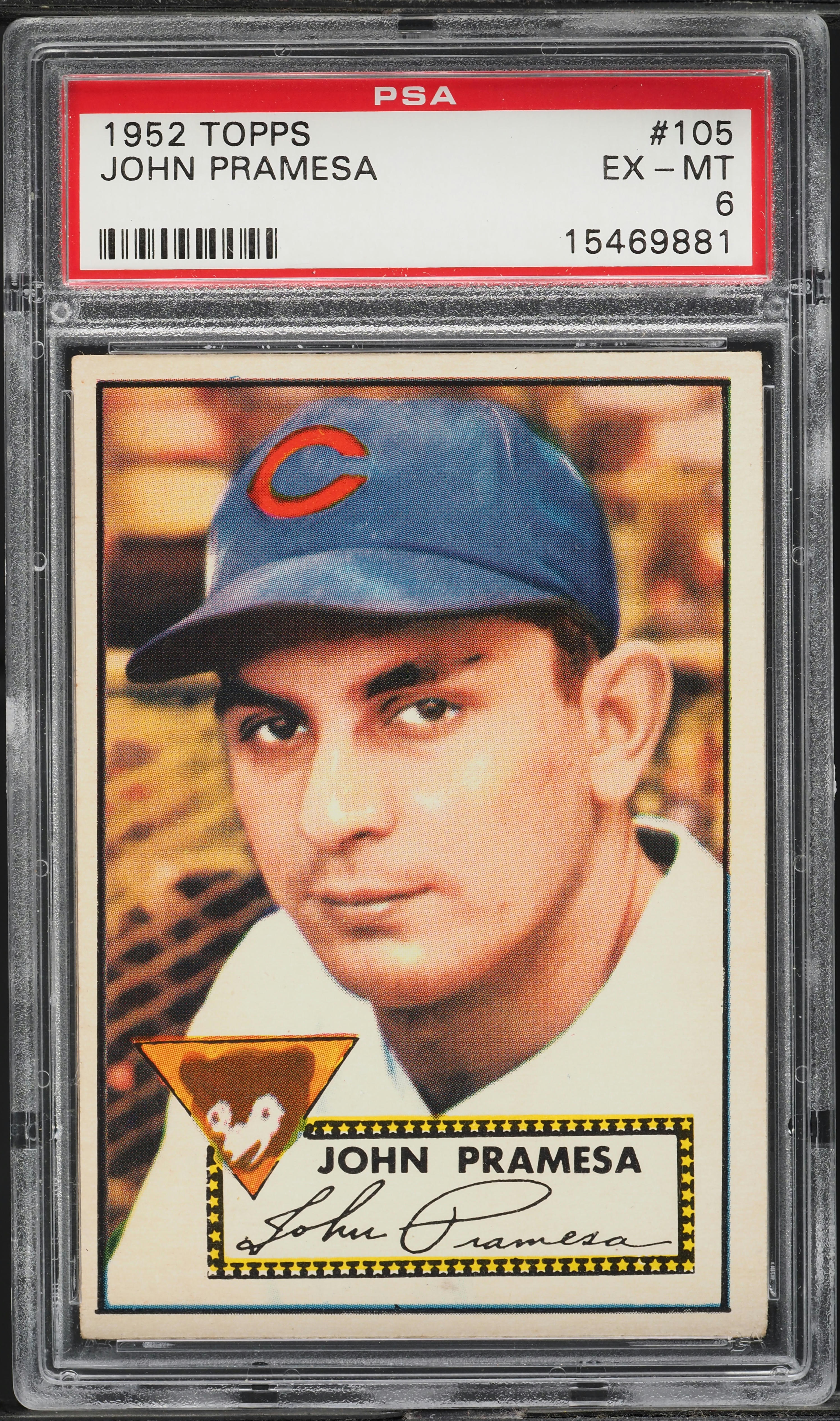 1952 Topps John Pramesa #105 PSA 6 EXMT