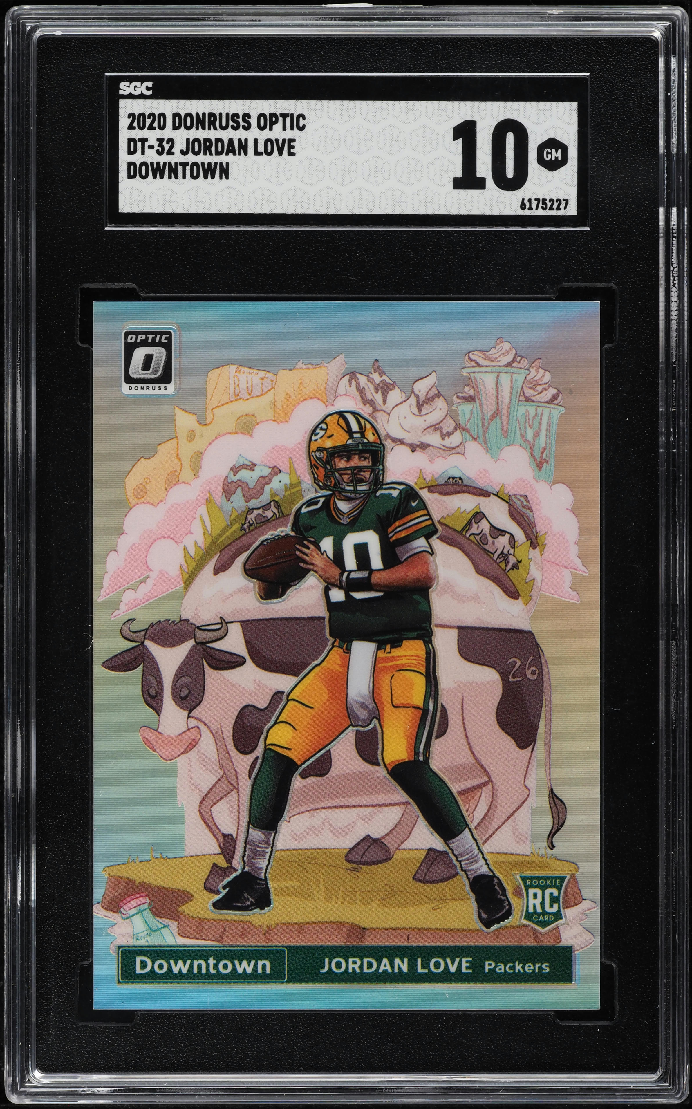 2020 Donruss Optic Downtown Jordan Love ROOKIE #DT-32 SGC 10 GEM MINT
