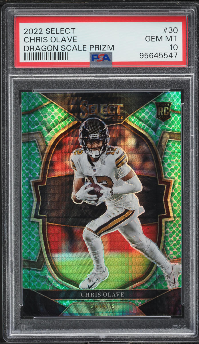 2022 Select Concourse Dragon Scale Prizm Chris Olave ROOKIE /89 #30 PSA 10 GEM