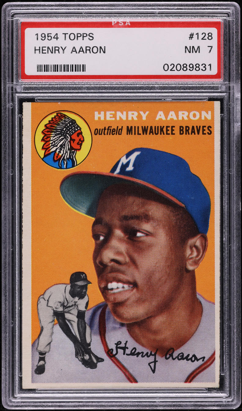 1954 Topps Hank Aaron ROOKIE #128 PSA 7 NRMT