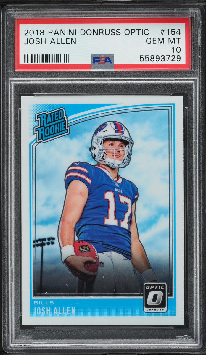2018 Donruss Optic Football Josh Allen ROOKIE #154 PSA 10 GEM MINT