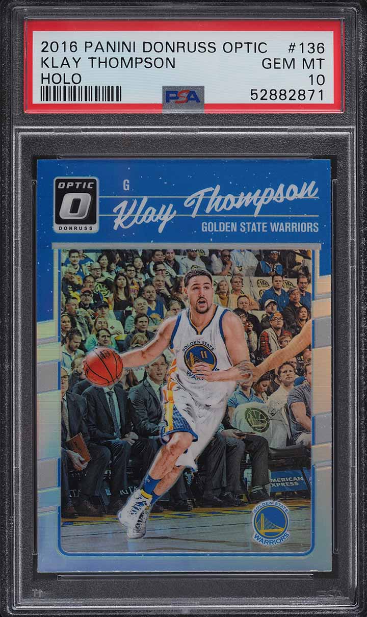 2016 Donruss Optic Holo Klay Thompson #136 PSA 10 GEM MINT