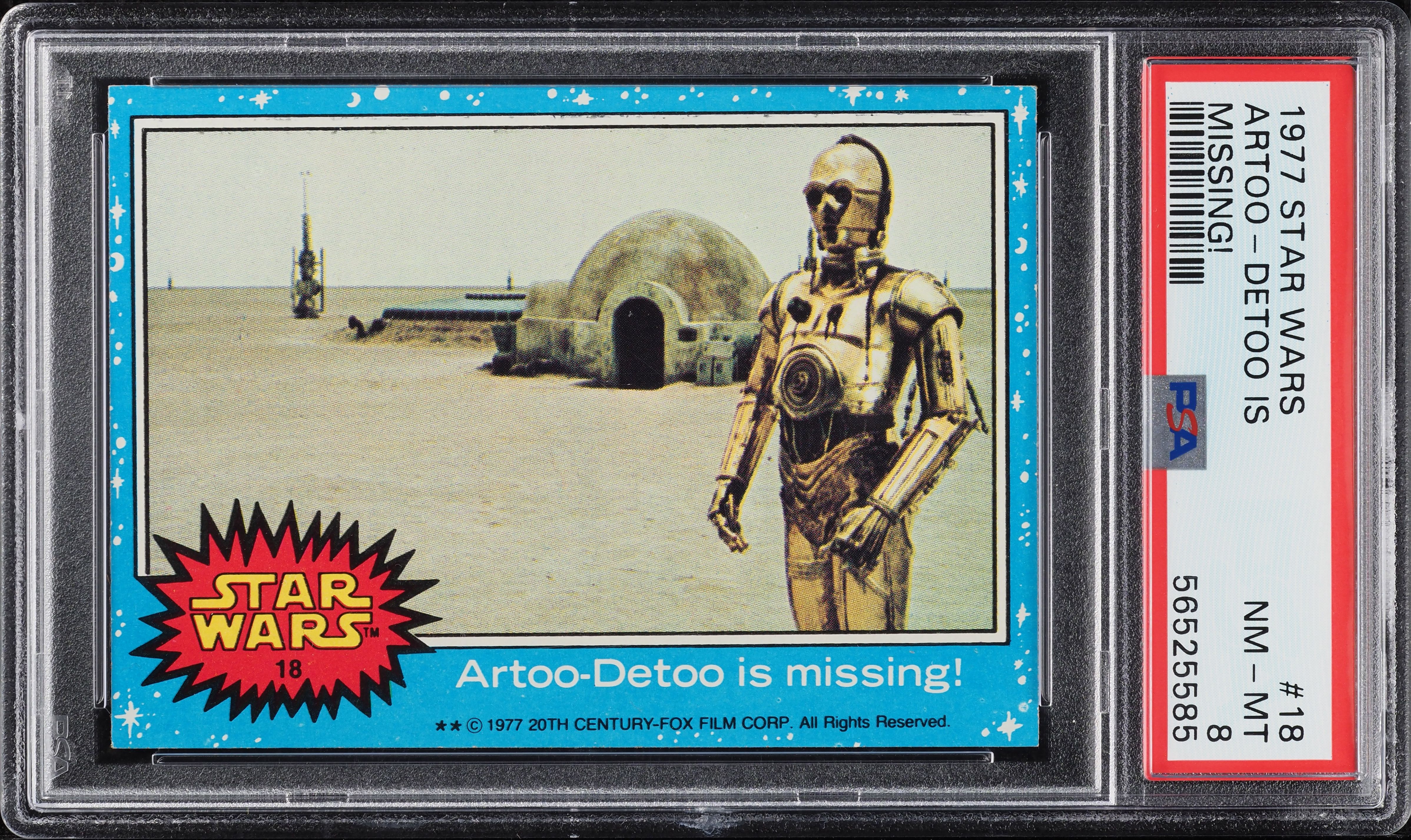 1977 Topps Star Wars Artoo-Detoo Is Missing! #18 PSA 8 NM-MT