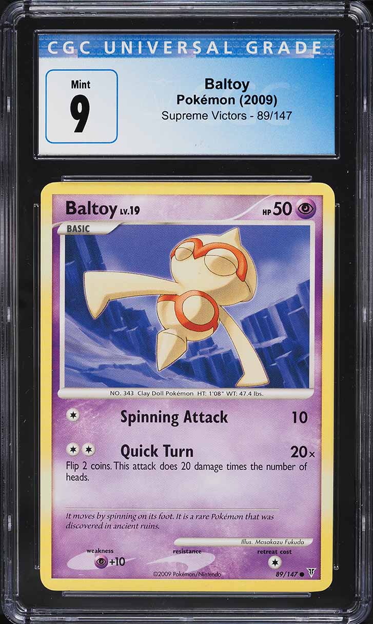 2009 Pokemon Platinum Supreme Victors Baltoy #89 CGC 9 MINT