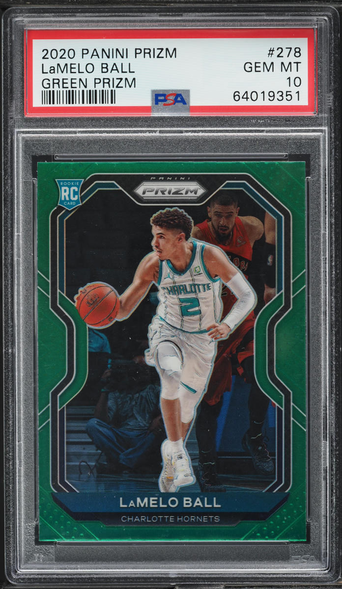 2020 Panini Prizm Green LaMelo Ball ROOKIE #278 PSA 10 GEM MINT