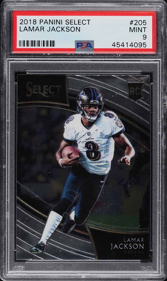 2018 Select Field Level Lamar Jackson ROOKIE #205 PSA 9 MINT